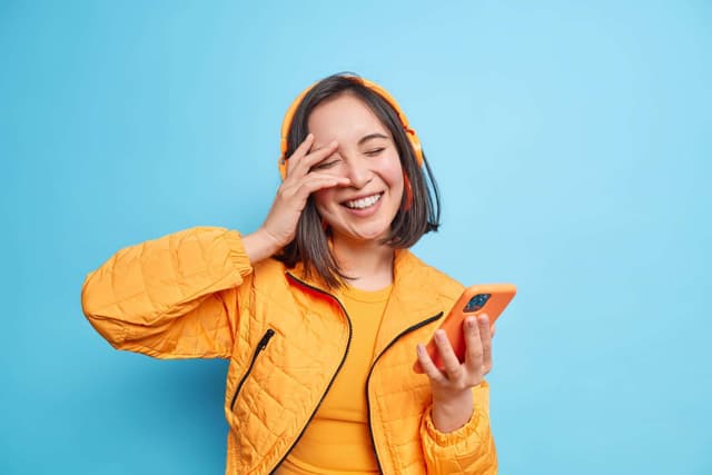 girl holding mobile